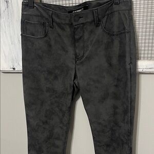 Express Charcoal Faux Leather Trousers
